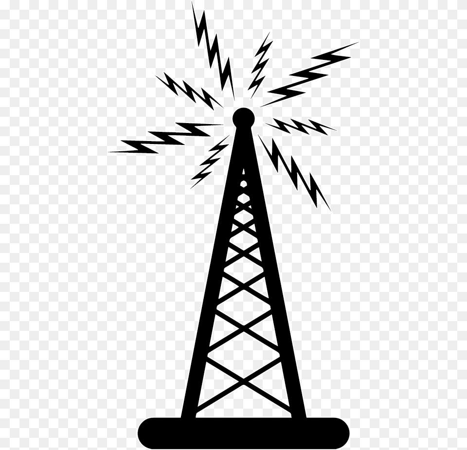 High Speed Internet In The Country Radio Tower Graphic, Stencil Png Image
