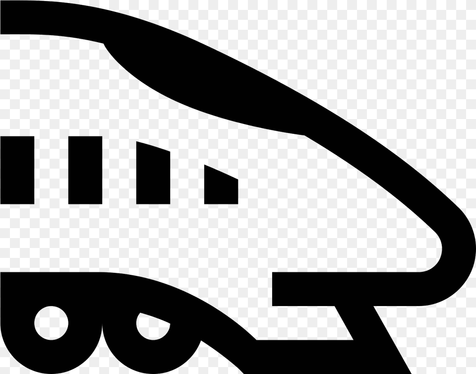 High Speed Train Icon, Gray Png Image
