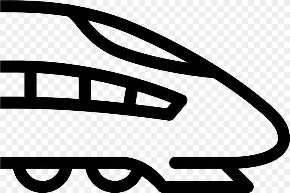 High Speed Train Icon Icono Tren Transparente, Gray Free Png