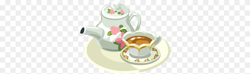 High Tea Teapot, Cup, Pottery, Pot, Cookware Free Png