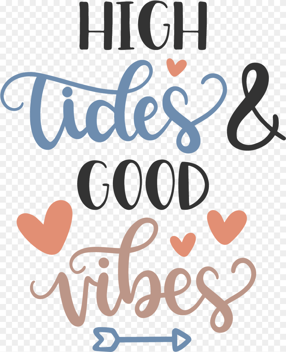 High Tides Good Vibes Clipart Heart, Text, Dynamite, Weapon Free Png Download