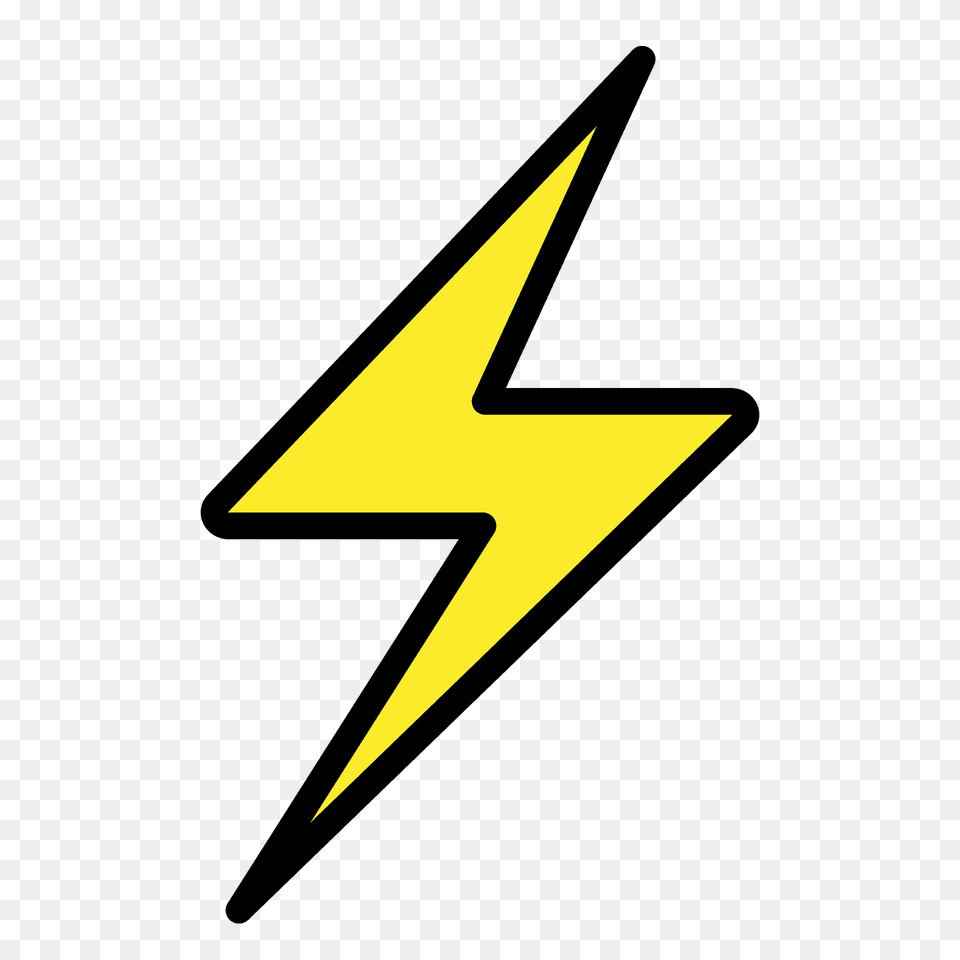 High Voltage Emoji Clipart, Star Symbol, Symbol, Cross Free Png