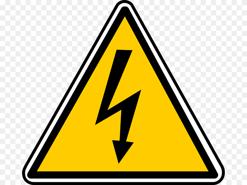 High Voltage Sign Symbol Hazardous Dangerous Electric Clipart, Road Sign, Triangle Free Transparent Png