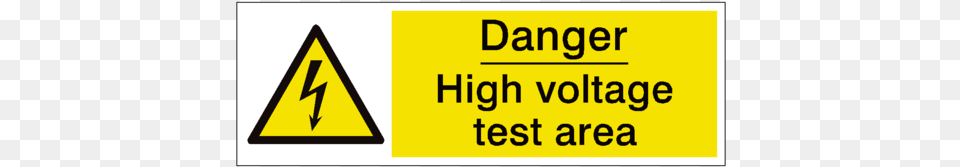 High Voltage Test Area Safety Sign, Symbol, Scoreboard Free Transparent Png