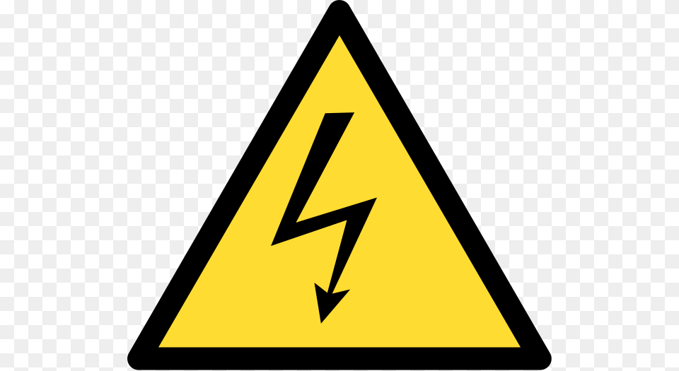 High Voltage Warning Sign, Symbol, Triangle, Road Sign Png Image