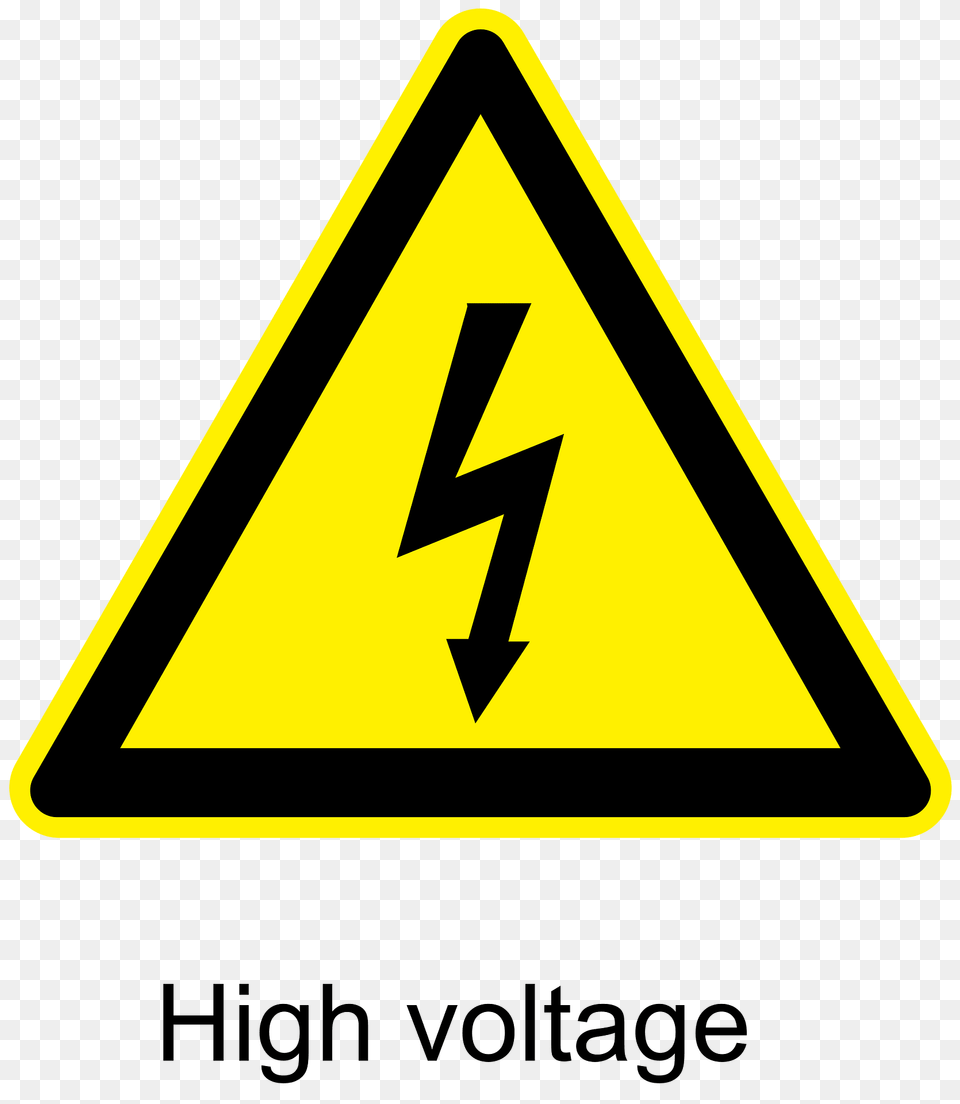 High Voltage Warning Sign Clipart, Symbol, Road Sign Free Png