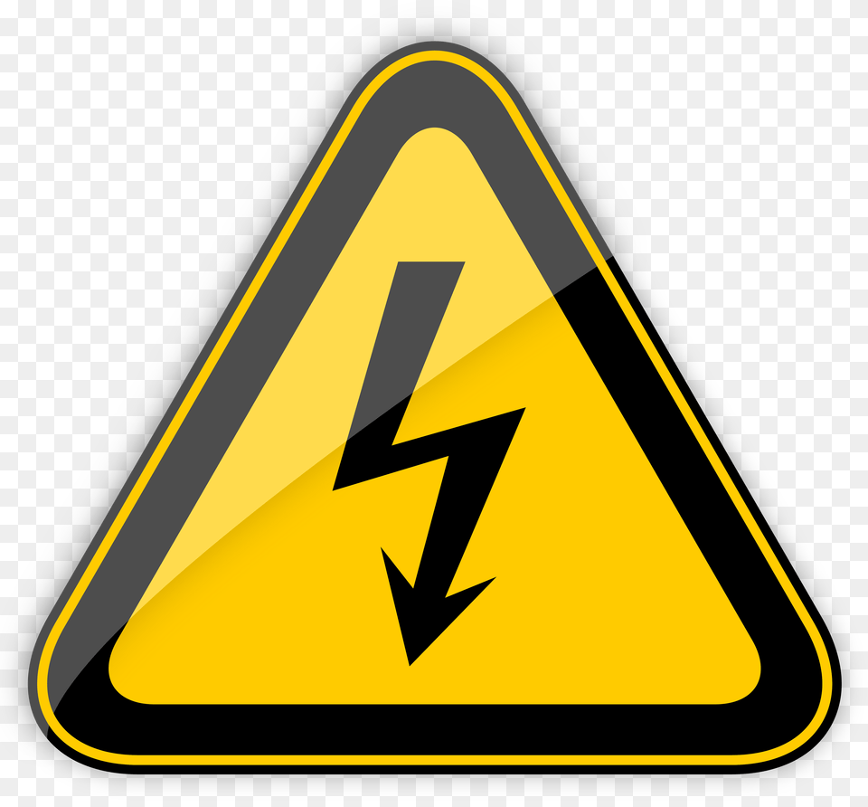 High Voltage Warning Sign Clipart, Symbol, Road Sign Free Transparent Png