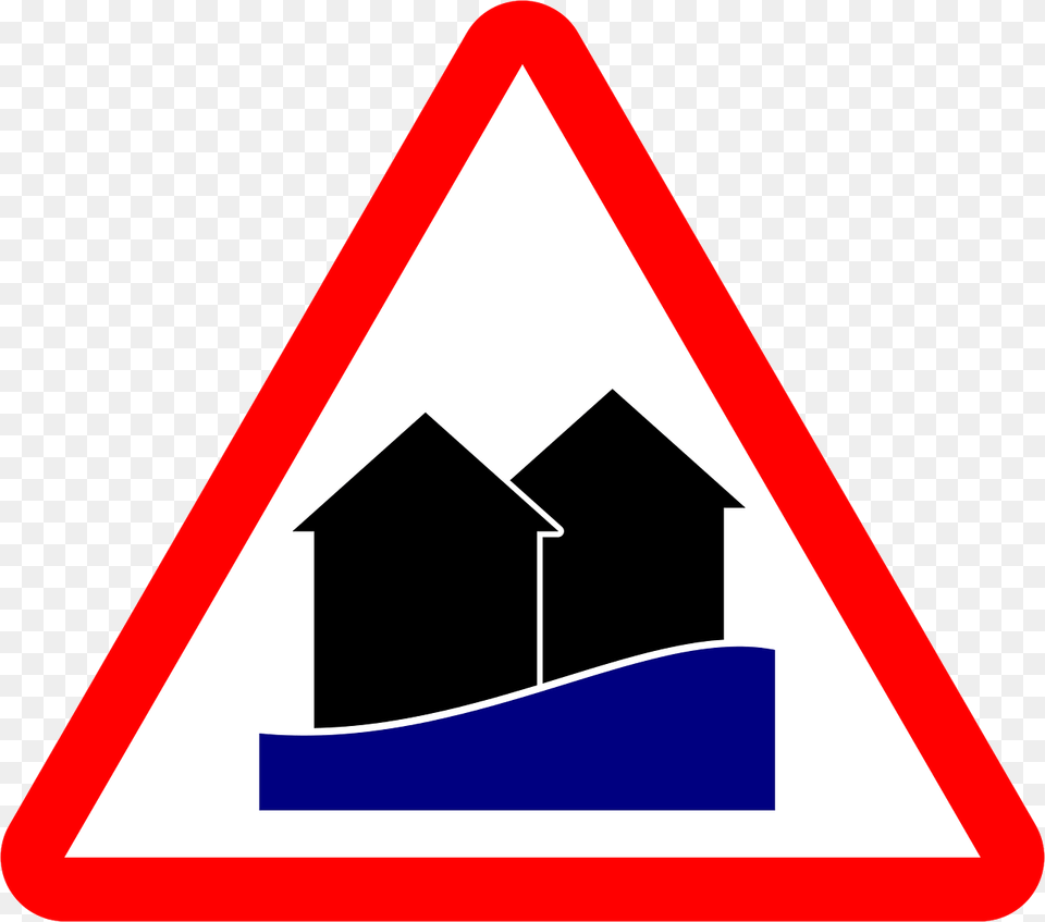 High Water Warning Flood Shield Disaster, Sign, Symbol, Road Sign Png