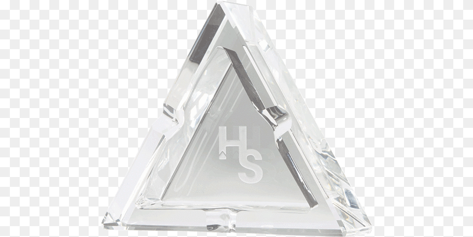 Higher Standards Premium Crystal Ashtray, Triangle, Blade, Razor, Weapon Free Png Download