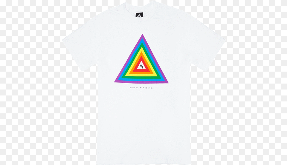 Higher Standards Pride Concentric Triangle Tee Short Sleeve, Clothing, T-shirt Free Transparent Png