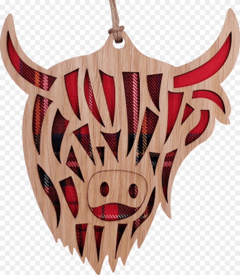 Highland Coo Hanging Plaque Mask, Person, Face, Head, Wood Free Png Download