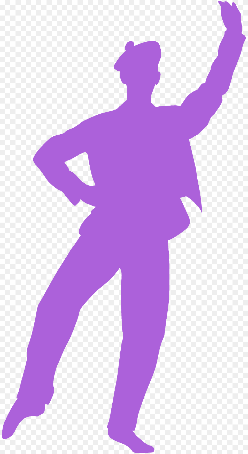 Highland Dancer Silhouette, Dancing, Leisure Activities, Person, Purple Png