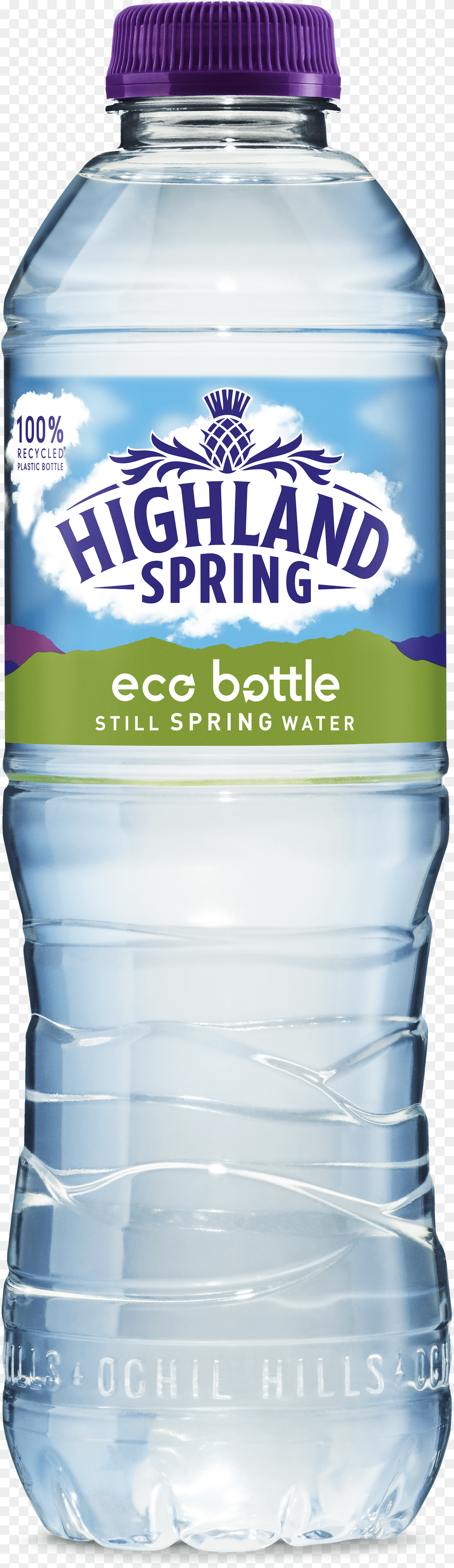 Highland Spring Eco Bottle In Layers Resized, Art, Graphics, Purple, Light Free Png Download