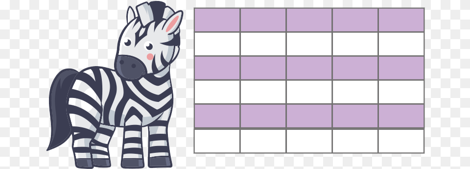 Highlight Every Other Row In Excel Zebra Stripe Zebra, Animal, Mammal, Wildlife Free Png Download
