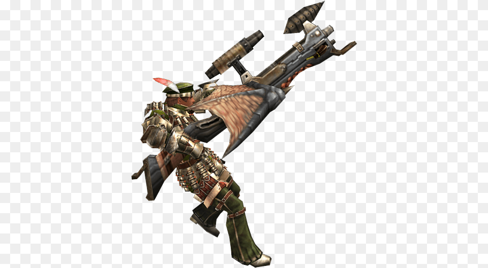Highlight This Box With Your Cursor To Read The Spoiler Monster Hunter World Light Bowgun Fanart, Weapon Free Png Download