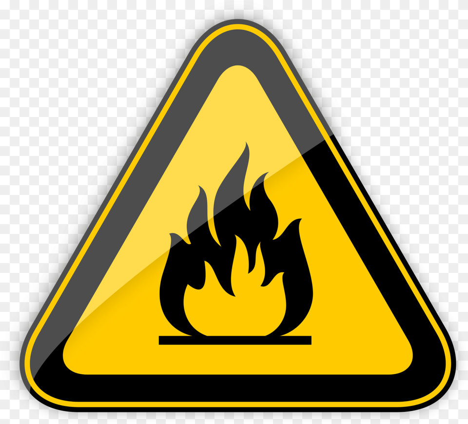 Highly Flammable Warning Sign Clipart Bio Hazard Sign, Symbol, Road Sign Free Png
