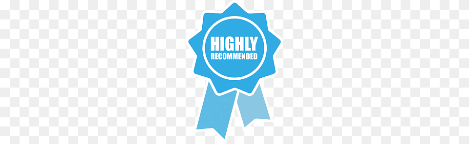 Highly Recommended Blue Rosette, Badge, Logo, Symbol Free Png