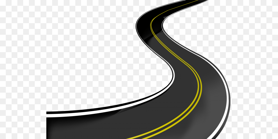Highway Clipart Curve Road Long Road Curved, Freeway, Nature, Night, Outdoors Free Png