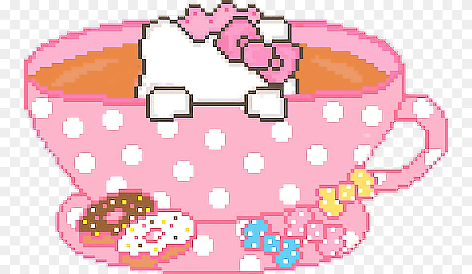 Hiihellokitty Kitty Kawaii Pixelart Pixel Pixel Kawaii Hello Kitty, Cup, First Aid Free Png Download