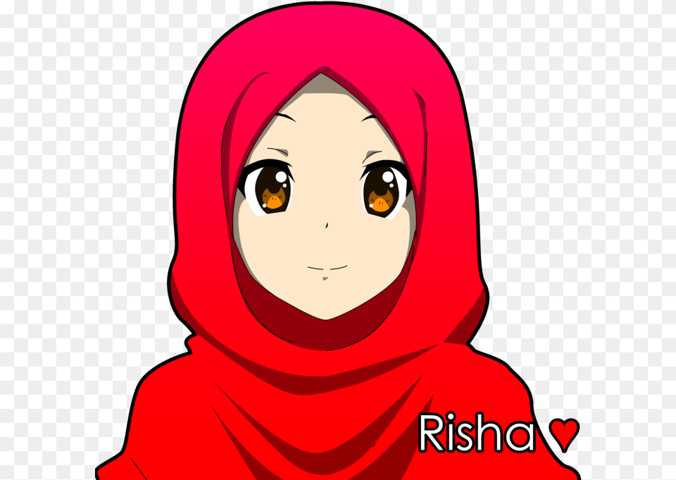 Hijab Girl Anime, Clothing, Hood, Adult, Person Png Image