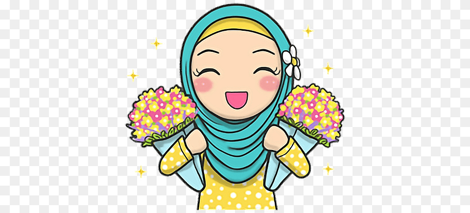 Hijab Hijabfashion Fashion Islam Girl Cute Hijab Sticker Line, People, Person, Art, Graphics Free Png Download