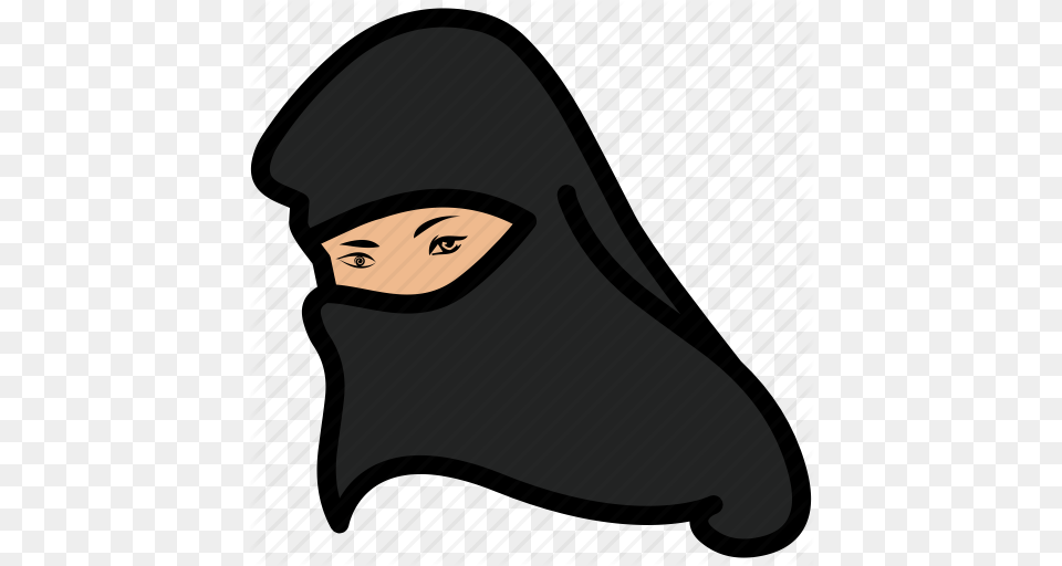 Hijab Muslim Veil Woman Icon, Clothing, Face, Head, Person Png