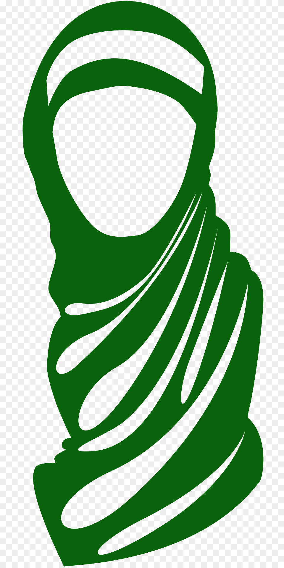 Hijab Silhouette, Green, Clothing, Hood, Accessories Free Png Download