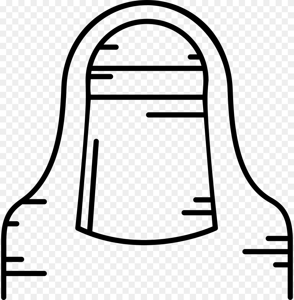 Hijab Veil Icon Stencil Free Png Download