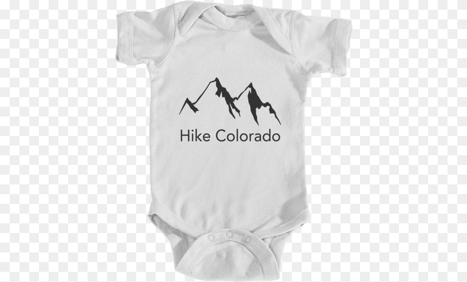 Hike Colorado Mountain Range Onesie Birthday Suit, Clothing, T-shirt, Baby, Person Free Png Download