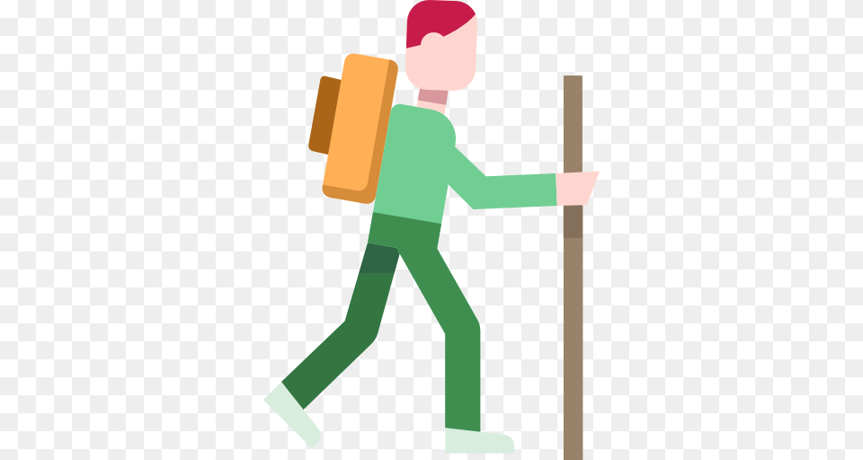 Hiker, Person, Walking, Cross, Symbol Free Png Download