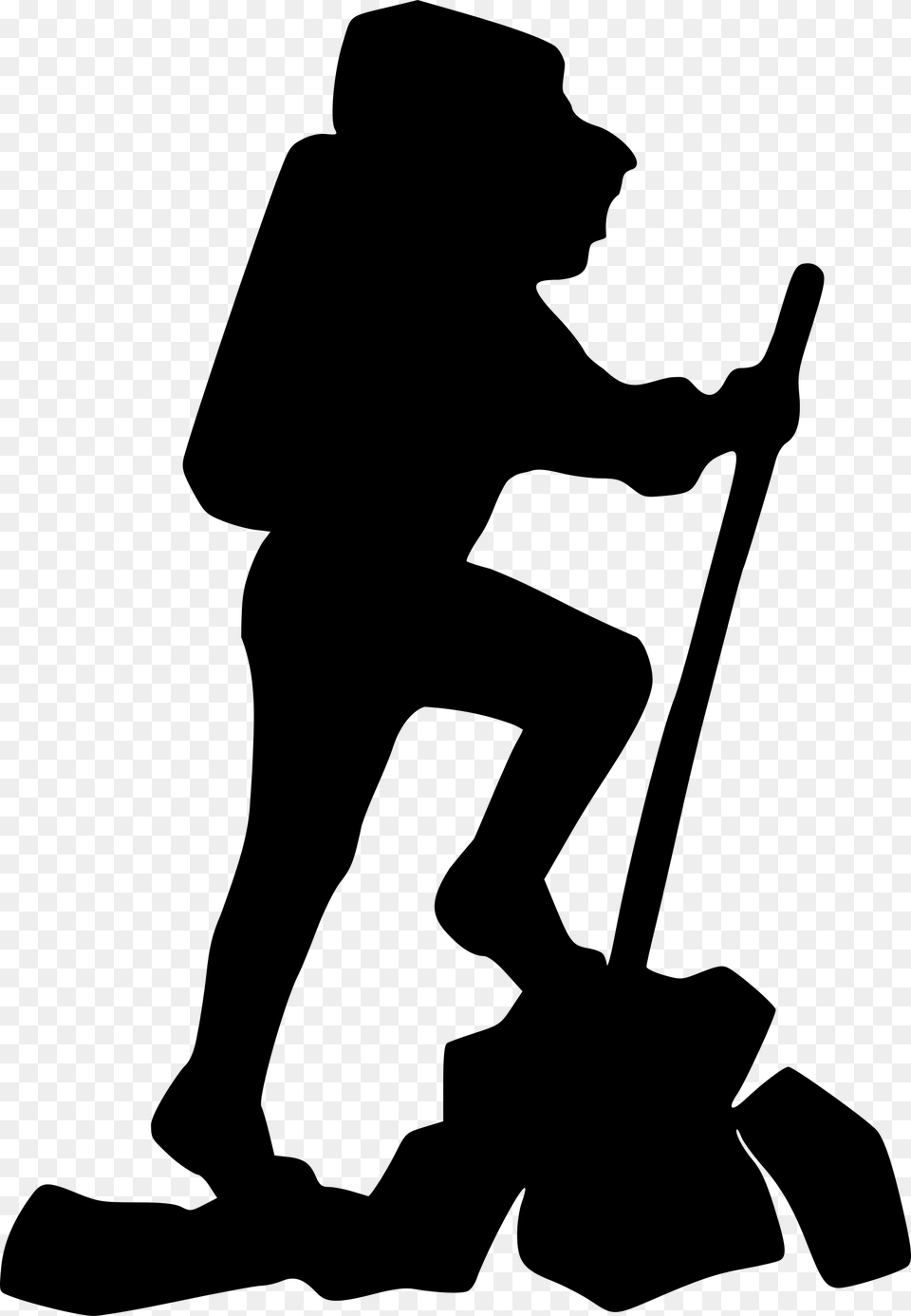 Hiker, Gray Free Png Download
