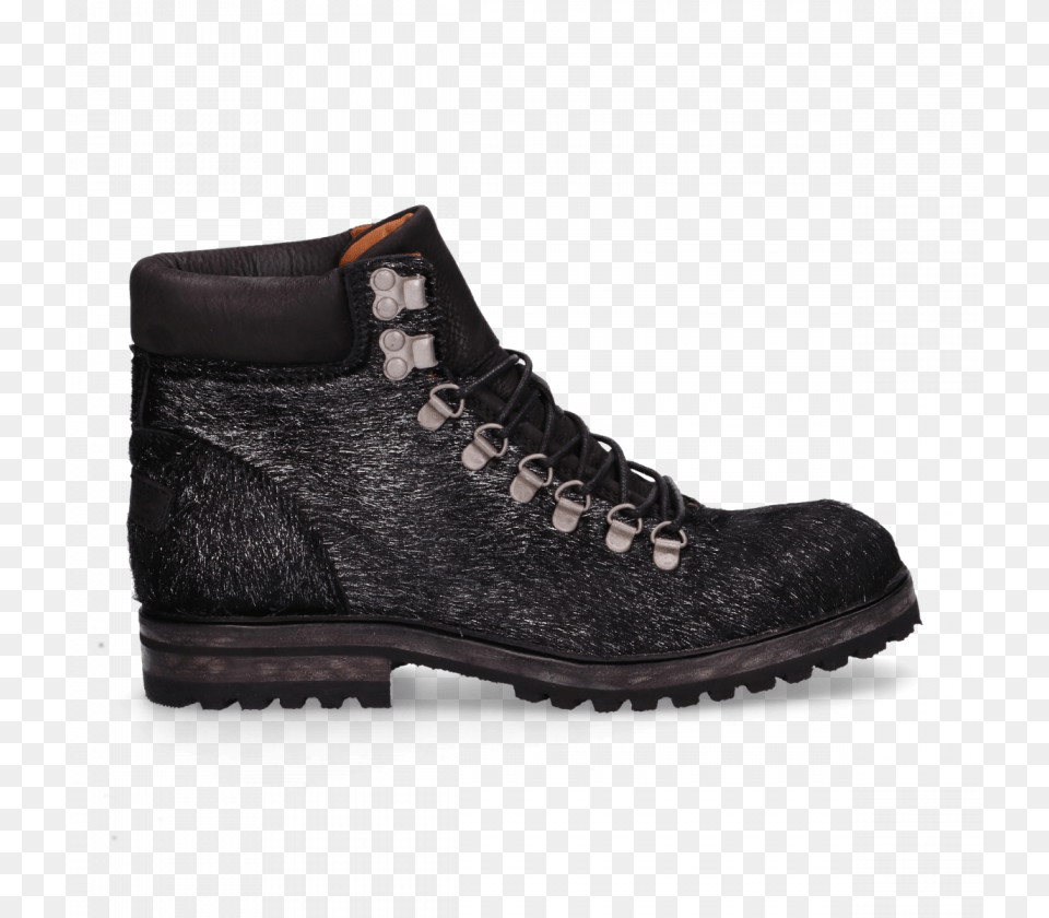 Hiker Boot Lace Up Haircalf Leather Silver Grey Work Boots, Clothing, Footwear, Shoe, Sneaker Free Png Download