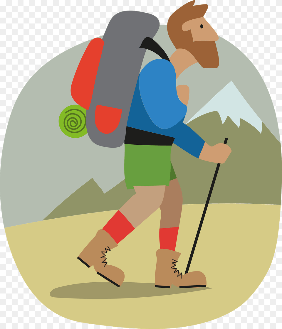 Hiker Clipart, Person, Walking, Clothing, Shorts Free Transparent Png