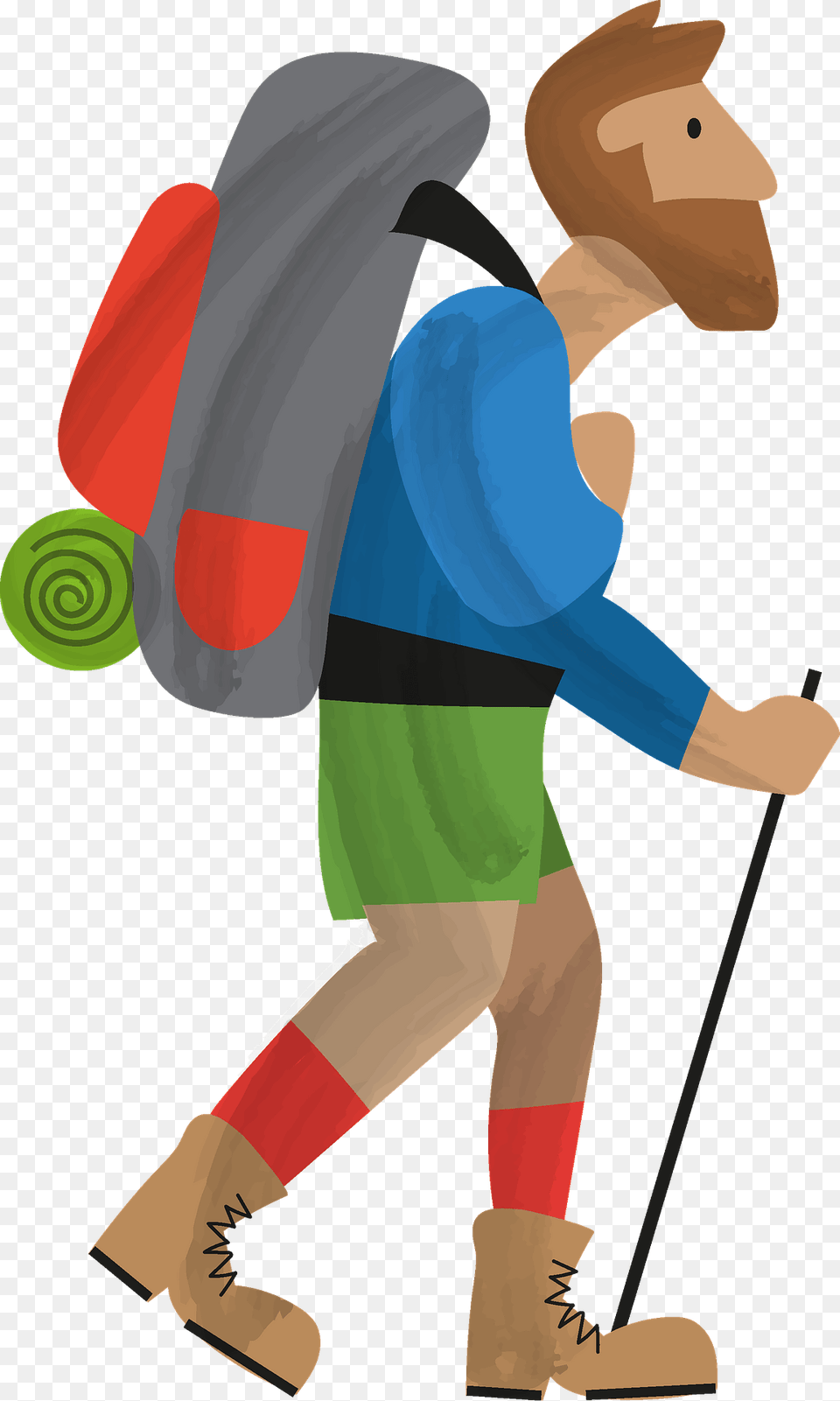 Hiker Clipart, Clothing, Person, Shorts, Walking Free Png Download