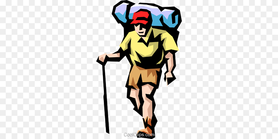 Hiker Royalty Vector Clip Art Illustration, Person Free Png Download