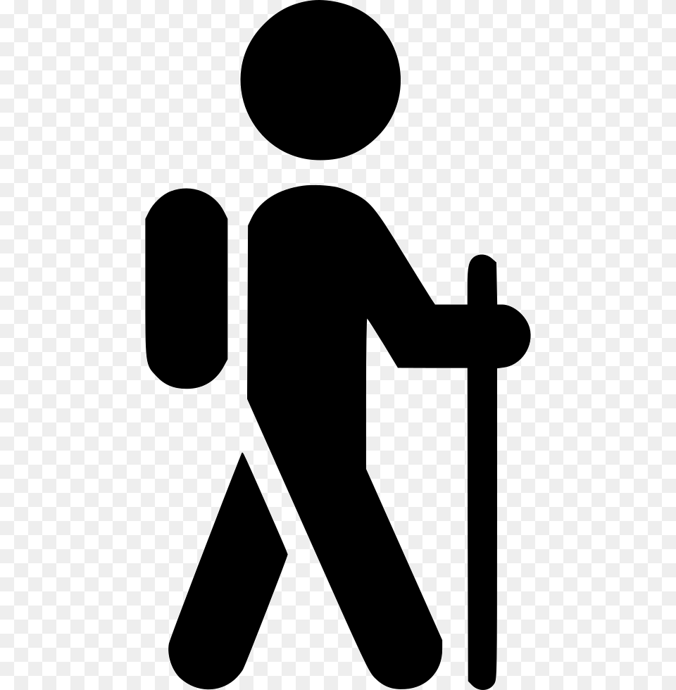 Hiker With Backpack Comments Portable Network Graphics, Sign, Symbol, Stencil, Person Png Image