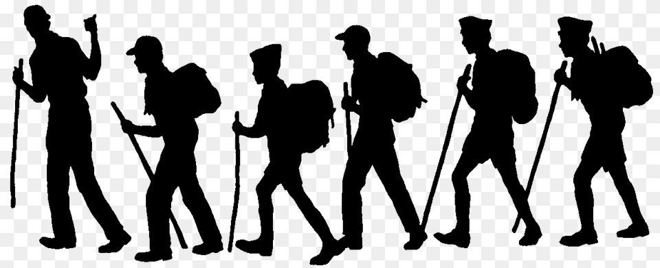 Hikers, Walking, Silhouette, Person, People Free Png