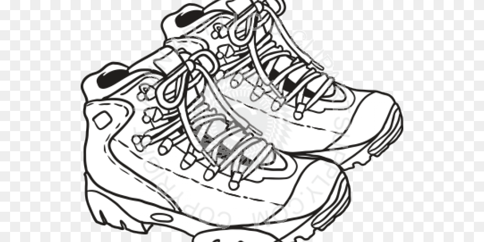 Hiking Boot Cliparts Hiking Boots Clipart Black And White, Clothing, Footwear, Shoe, Sneaker Free Png