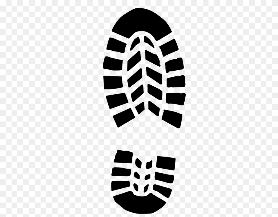 Hiking Boot Shoe Footprint Printing, Gray Free Png Download