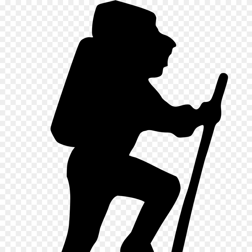 Hiking Boot Silhouette Clip Art, Gray Free Png Download