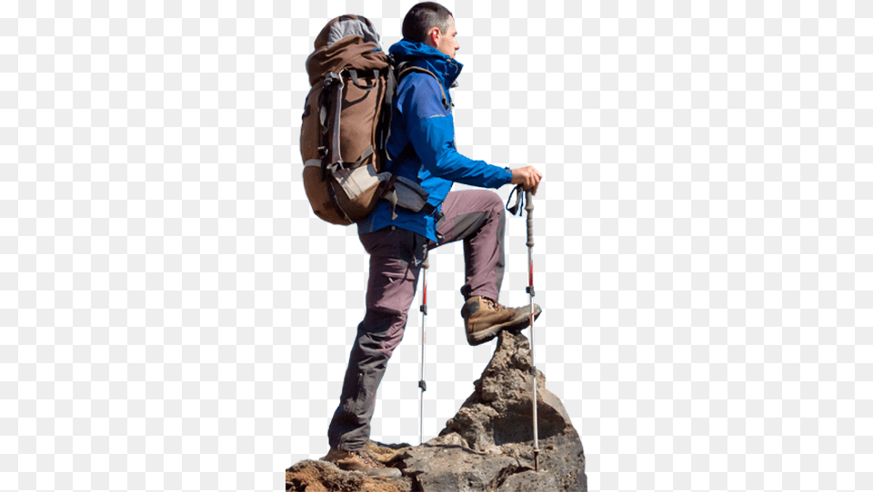 Hiking Download My Goal Is To Build A Life, Bag, Adult, Person, Man Free Transparent Png