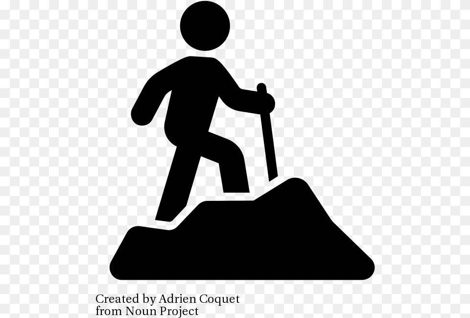 Hiking Icon People Hiking Icon, Gray Free Transparent Png