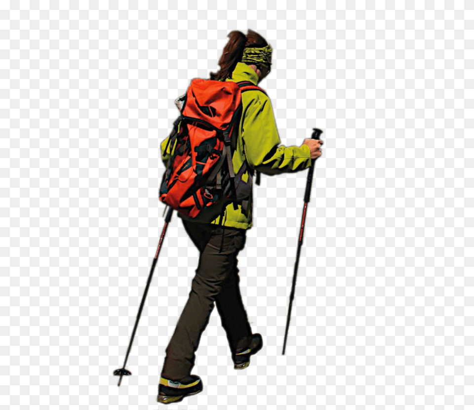 Hiking Image, Walking, Person, Bag, Man Free Png Download