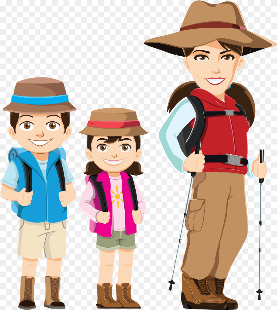 Hiking Kids Clip Art, Hat, Boy, Child, Clothing Png Image