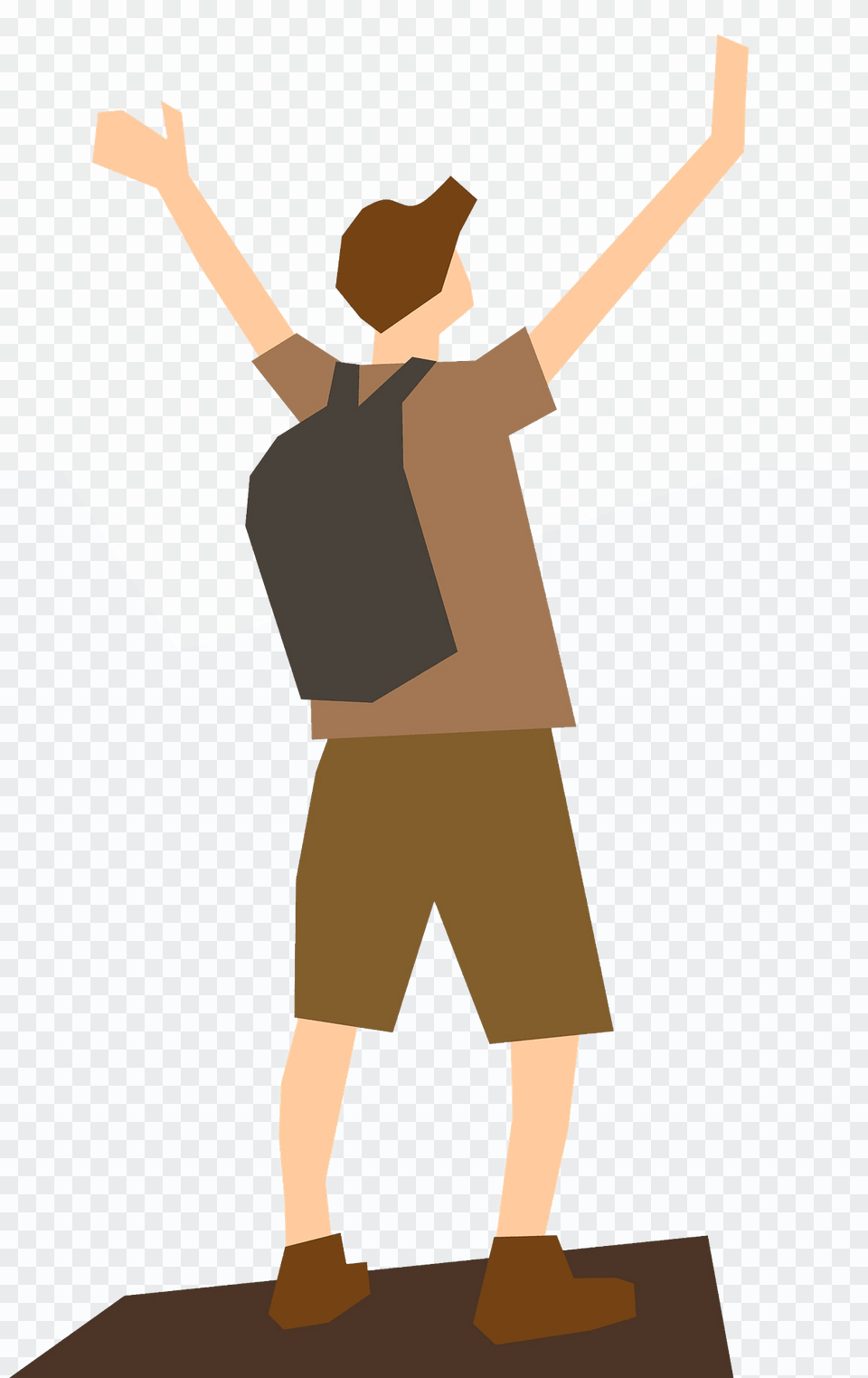 Hiking Man Clipart, Clothing, Hat, Shorts, Person Free Transparent Png