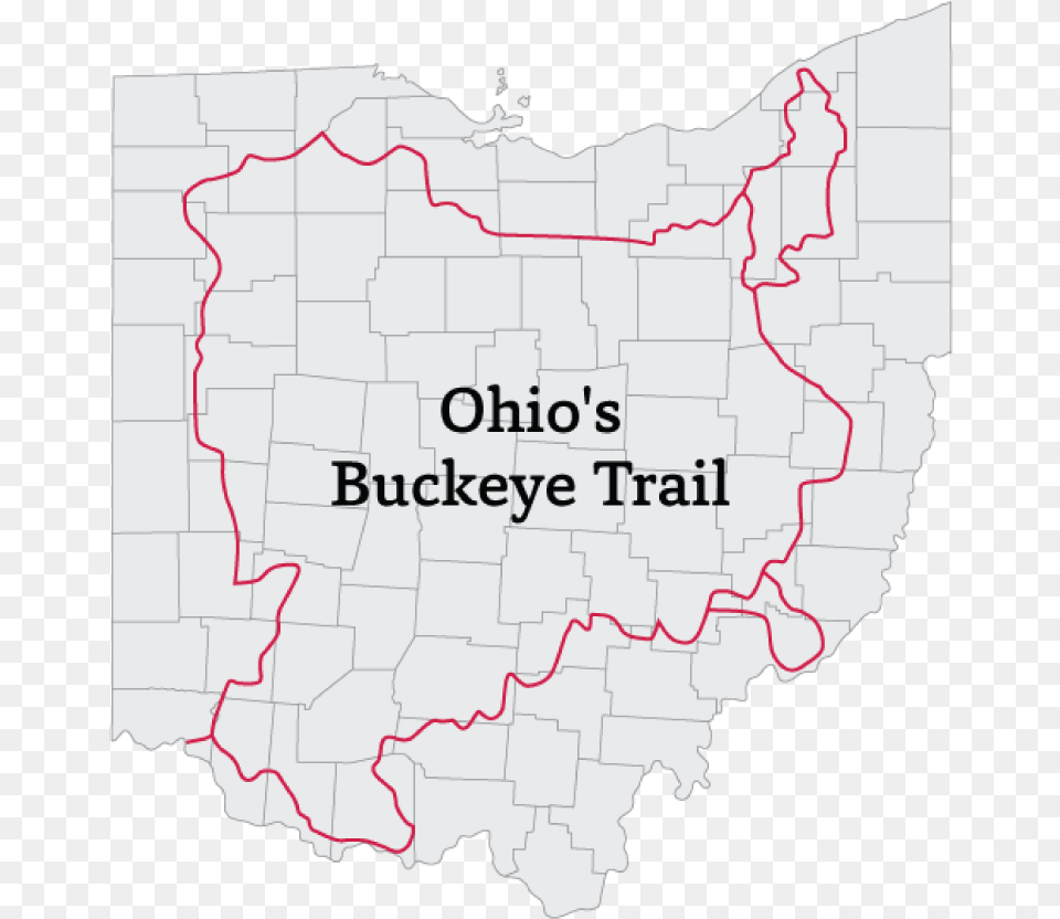 Hiking Trails Ohio White Black Shower Curtain, Atlas, Chart, Diagram, Map Free Png Download