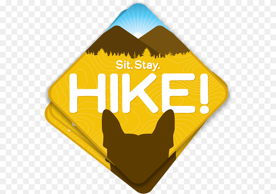 Hiking With Dogs Sticker By Mike Hosier Traffic Sign, Symbol Free Png Download