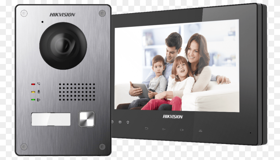 Hikvision Ds Kis701 Two Wire Video Intercom Kit Hikvision 2 Wire Intercom, Electronics, Computer, Boy, Person Free Png Download