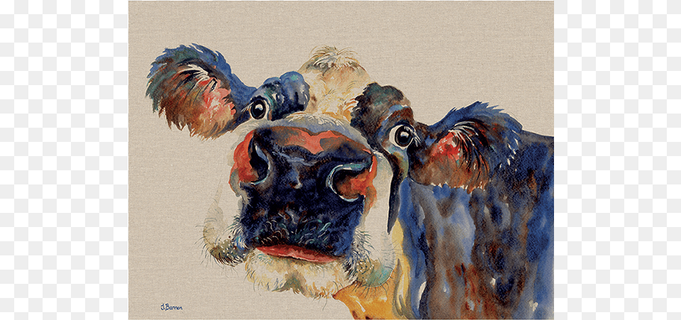 Hilda By Jane Bannon Canvas, Animal, Cattle, Cow, Livestock Png