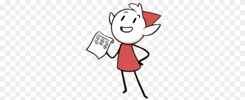 Hilda Character Alfur The Elf Holding A Letter Png